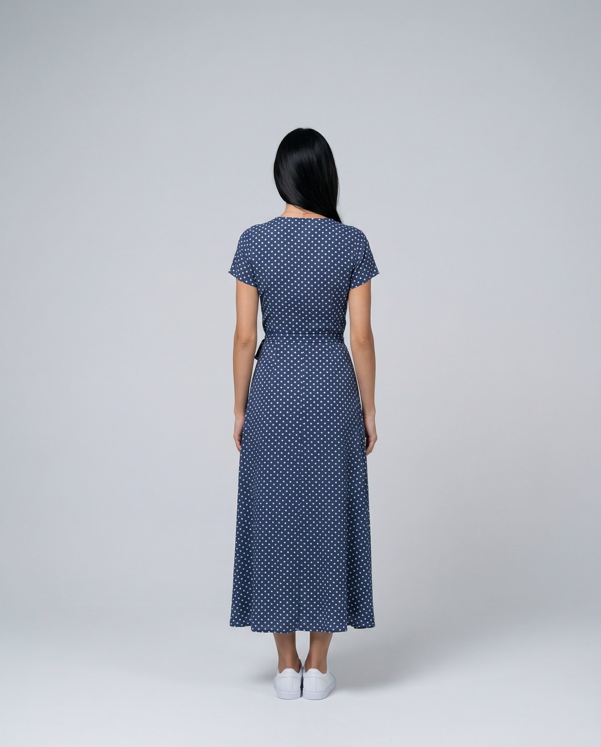 Wrap Maxi Dress with Short Sleeves