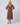 Printed Midi Dress with Tie Waist