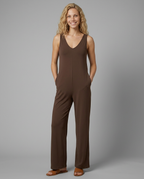 Sleeveless V-Neck Jumpsuit