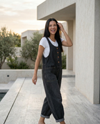 Denim Jumpsuit with Button Front