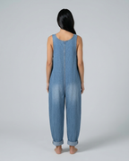 Denim Jumpsuit with Button Front