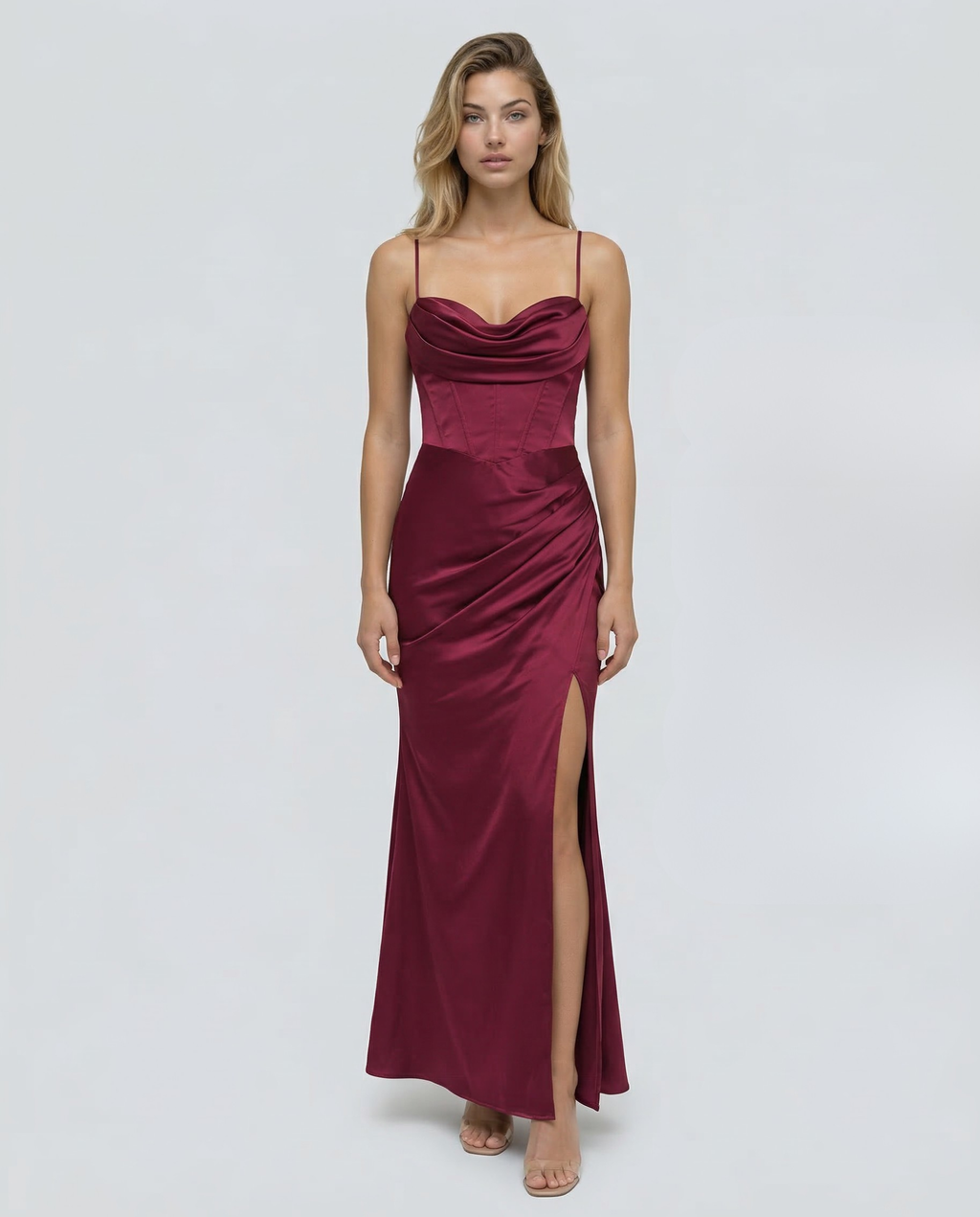 Maxi Dress with Draped Bodice