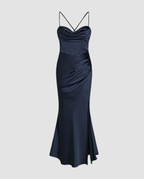 Maxi Dress with Draped Bodice