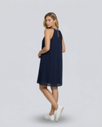 Mini Dress with Embellished Halter Neck