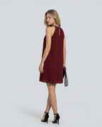 Mini Dress with Embellished Halter Neck