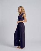 Satin-Style Jumpsuit with Halter Neck Detail