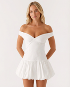 Off Shoulder Sleeveless Mini Dress