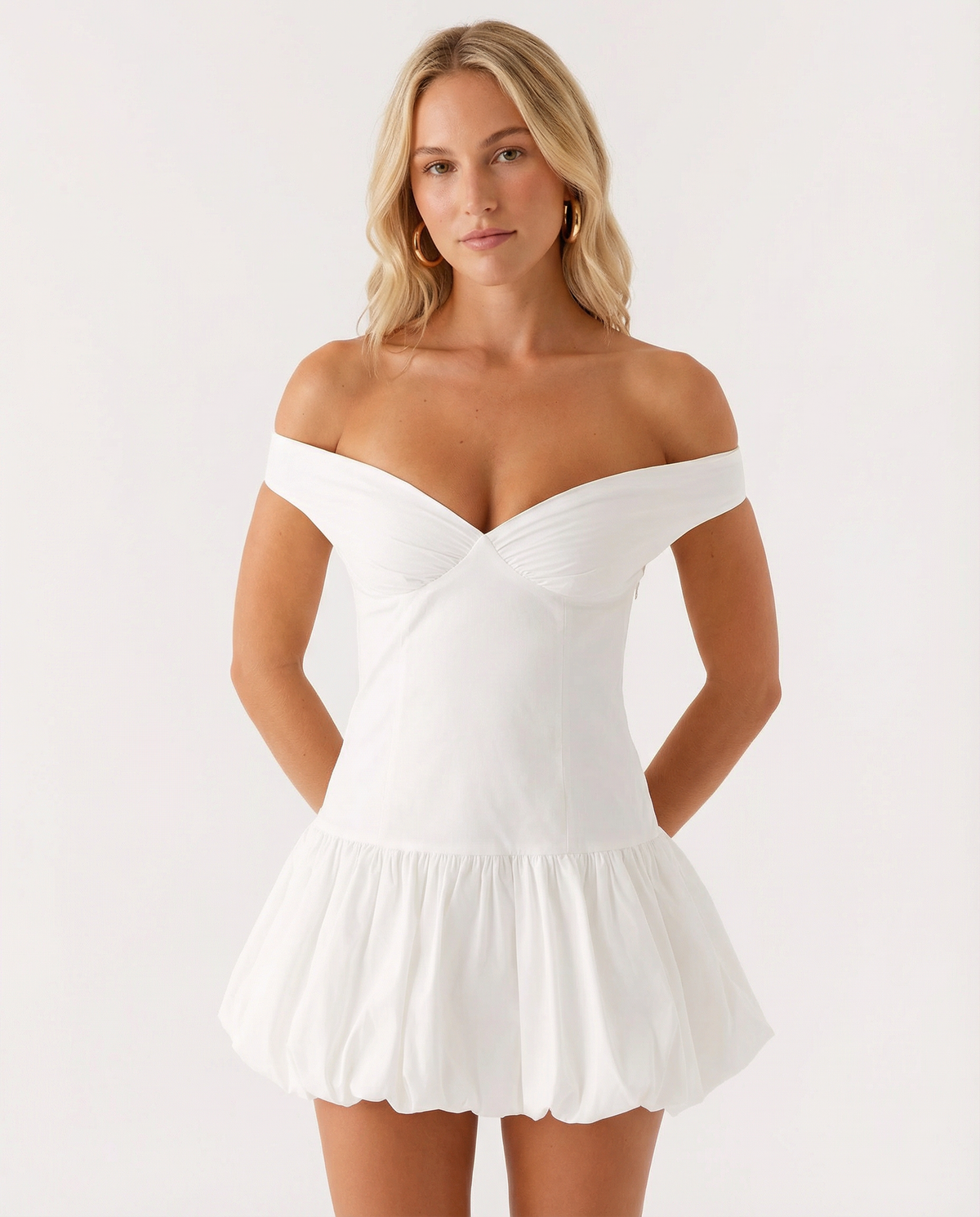 Off Shoulder Sleeveless Mini Dress