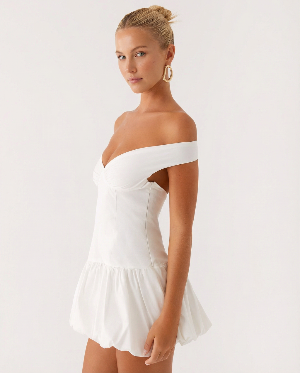 Off Shoulder Sleeveless Mini Dress