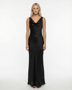 Maxi Dress with Cowl Neck and Open Back