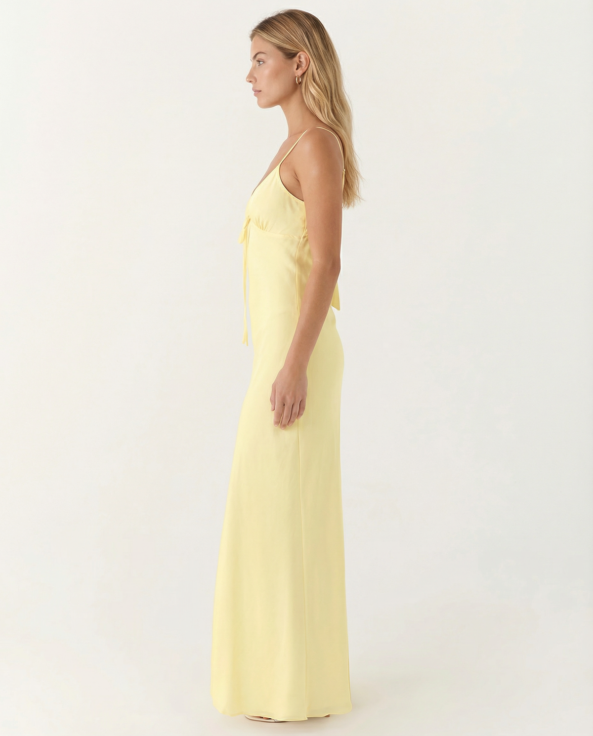 Satin Maxi Dress with Cowl Neck