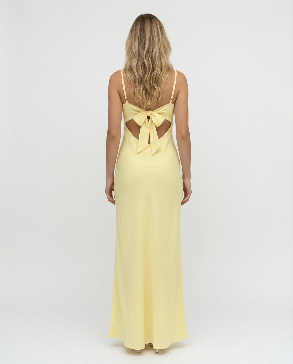 Satin Maxi Dress with Cowl Neck
