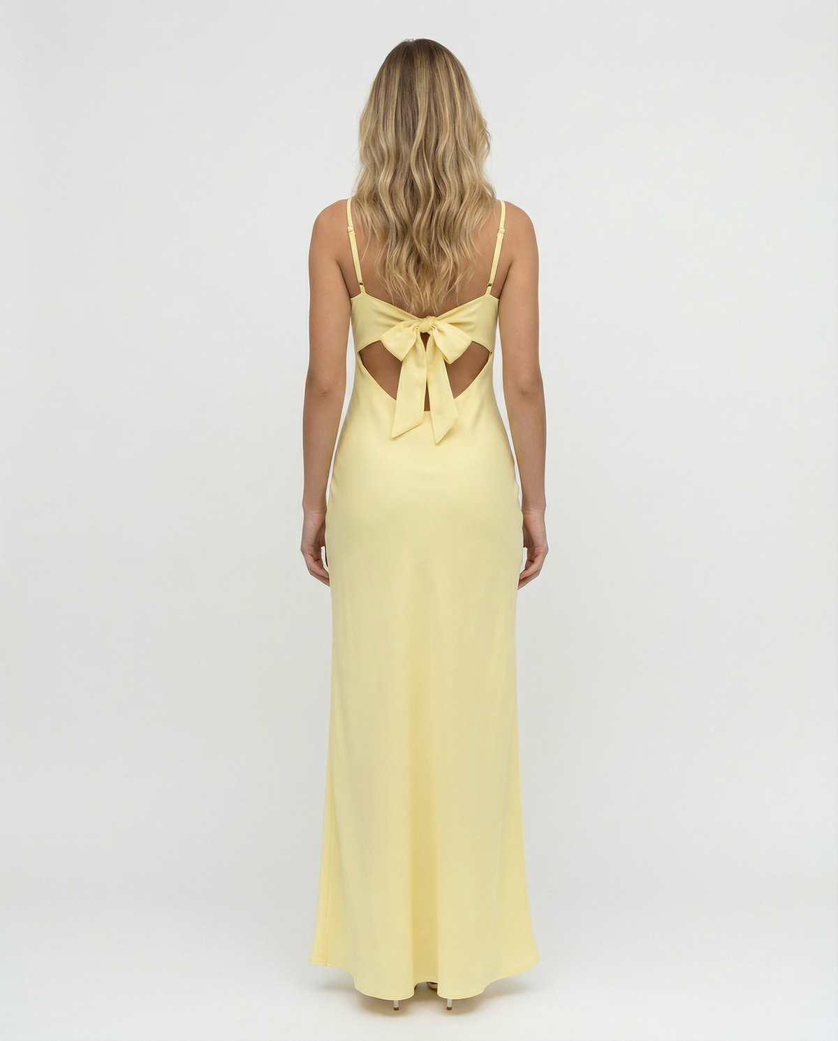 Satin Maxi Dress with Cowl Neck
