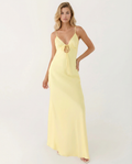 Satin Maxi Dress with Cowl Neck