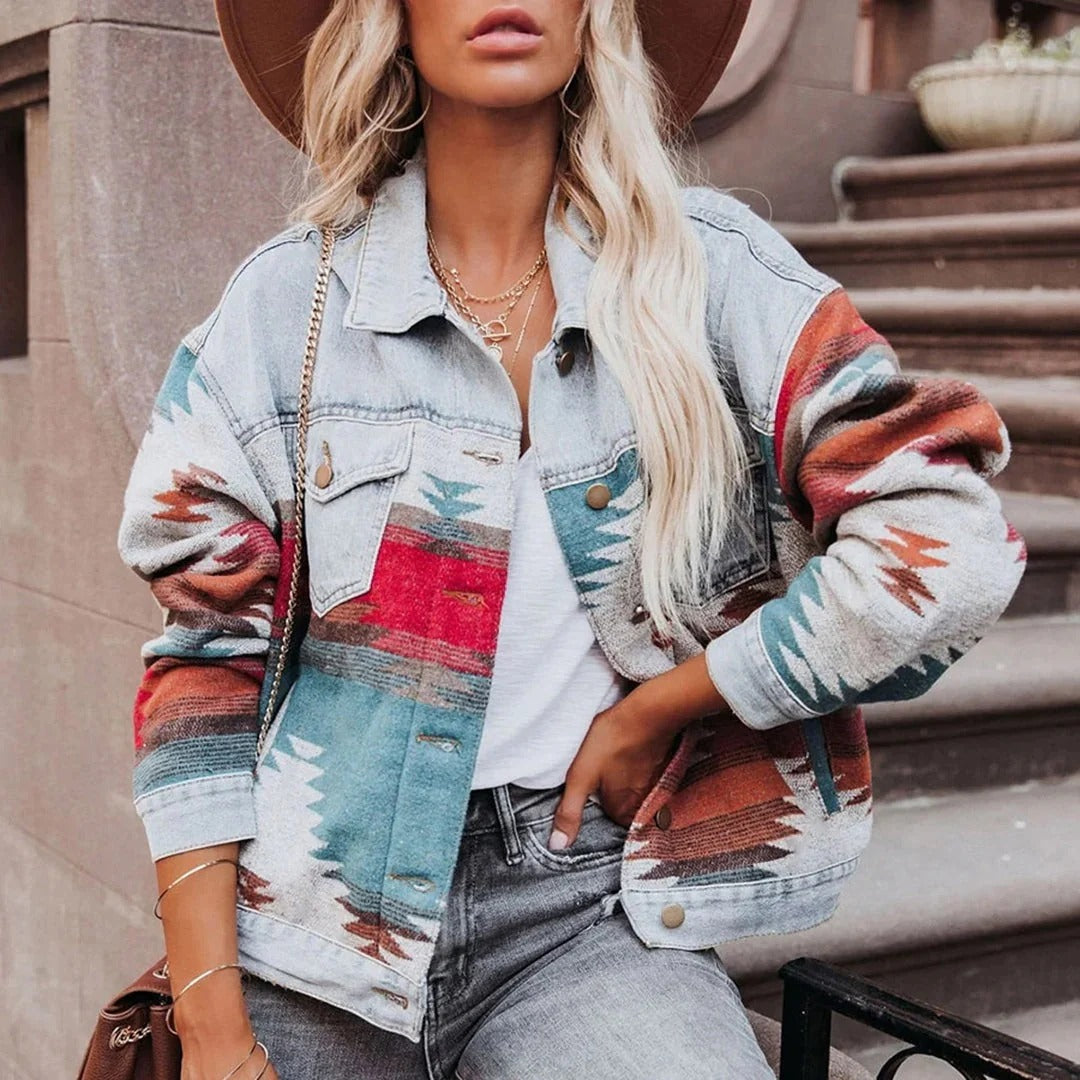 Retro Fitted Denim Jacket – Women's Tailored Jean Jacket