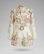 Women's Elegant Printed Two-Piece Shorts Set