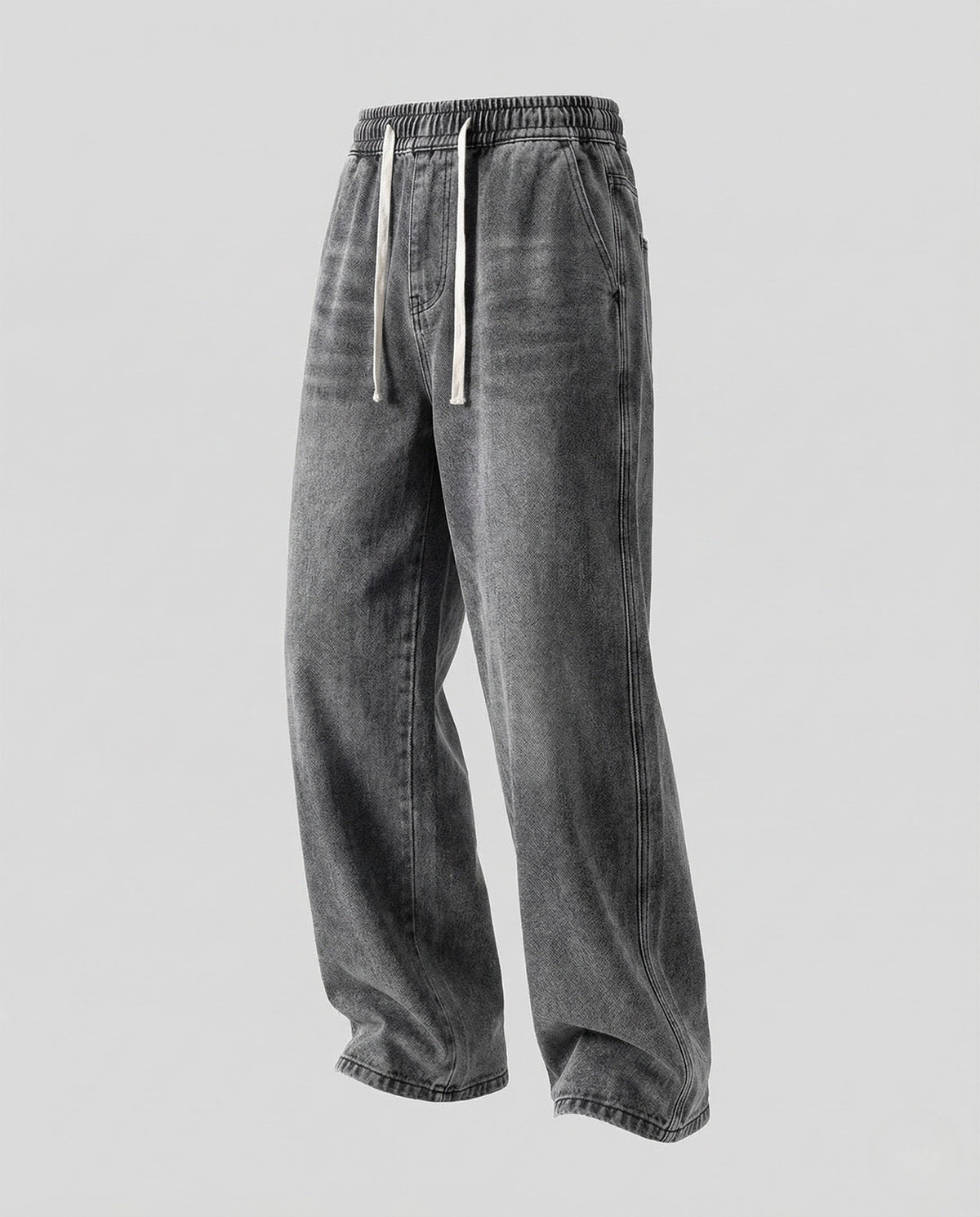 Women's Wide Leg Drawstring Jeans with Elasticated Waist