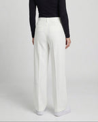 Women's Pleated Wide Leg Trousers with Belt Loops