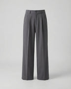 Women's Pleated Wide Leg Trousers with Belt Loops