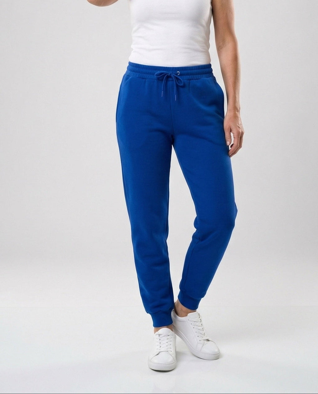 Women's Fleece Joggers with Drawstring Waist and Side Pockets