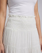 Women's Tiered Maxi Skirt with Smocked Waist