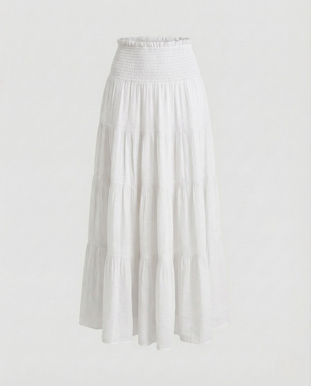 Women's Tiered Maxi Skirt with Smocked Waist