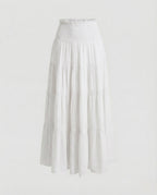 Women's Tiered Maxi Skirt with Smocked Waist