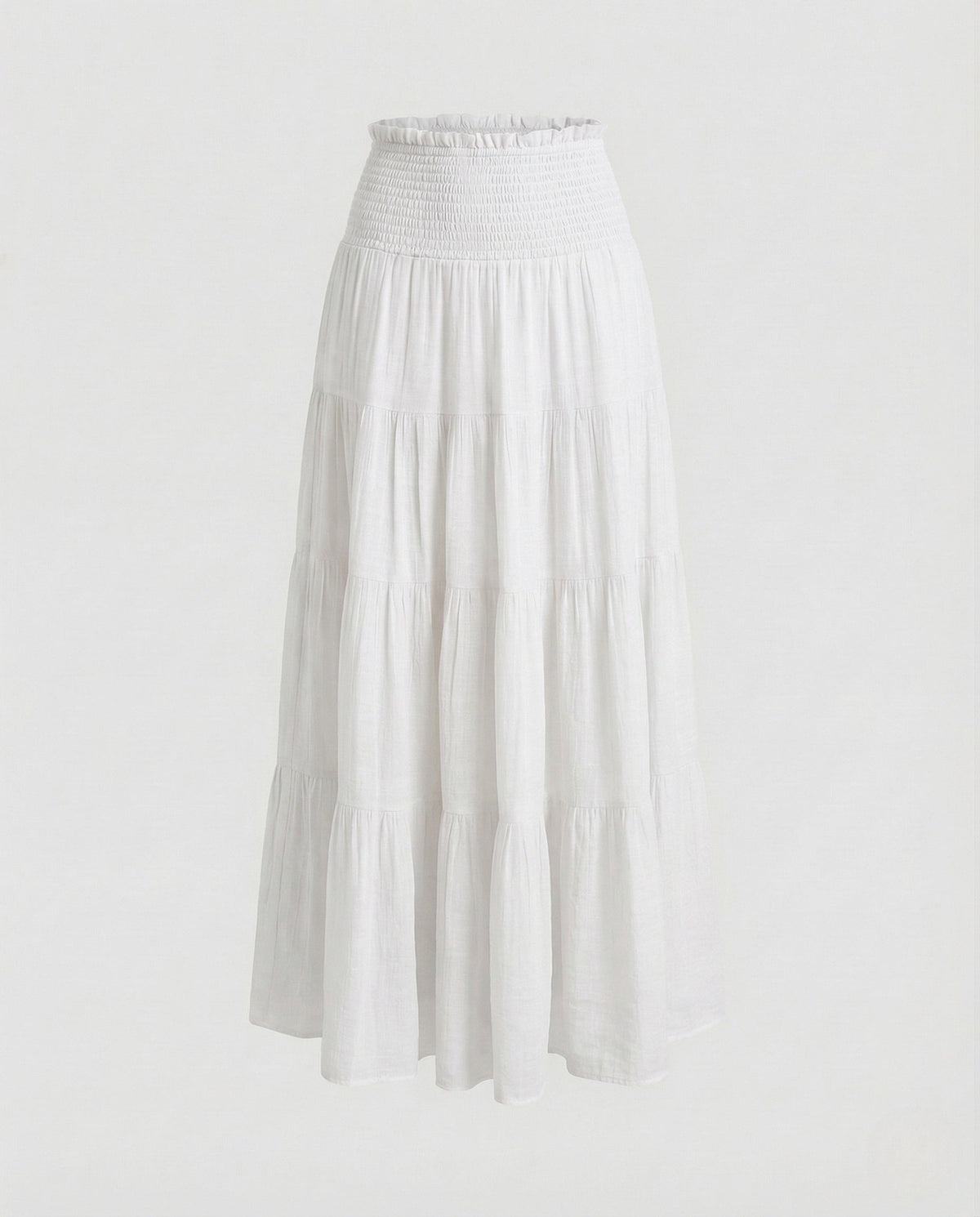 Women's Tiered Maxi Skirt with Smocked Waist