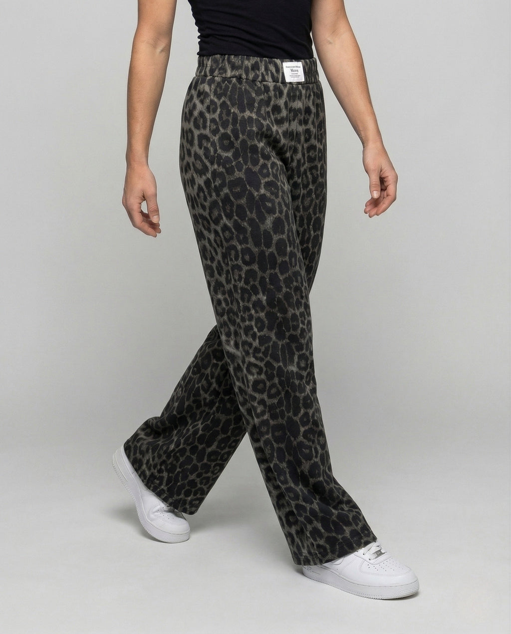 Women's High Waisted Printed Wide Leg Trousers