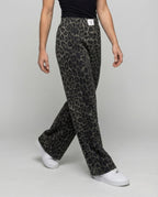 Women's High Waisted Printed Wide Leg Trousers