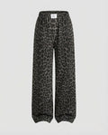 Women's High Waisted Printed Wide Leg Trousers