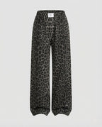 Women's High Waisted Printed Wide Leg Trousers