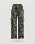 Women's Relaxed Fit Cargo Trousers with Drawstring Waist