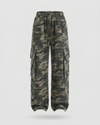 Women's Relaxed Fit Cargo Trousers with Drawstring Waist