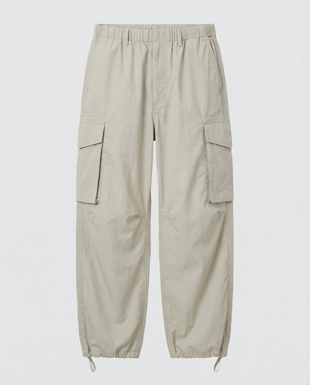 Women's Relaxed Cargo Trousers with Elasticated Waist and Adjustable