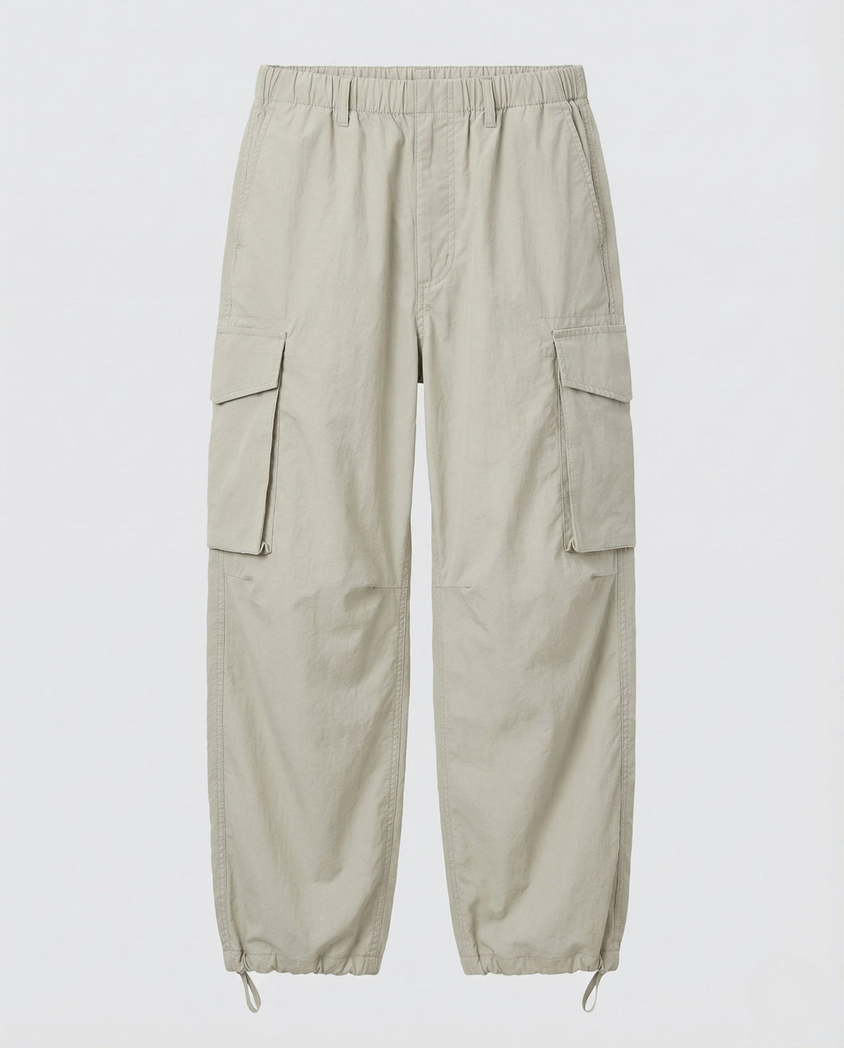 Women's Relaxed Cargo Trousers with Elasticated Waist and Adjustable