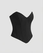 Women's Strapless Corset Bustier Top with Sweetheart Neckline