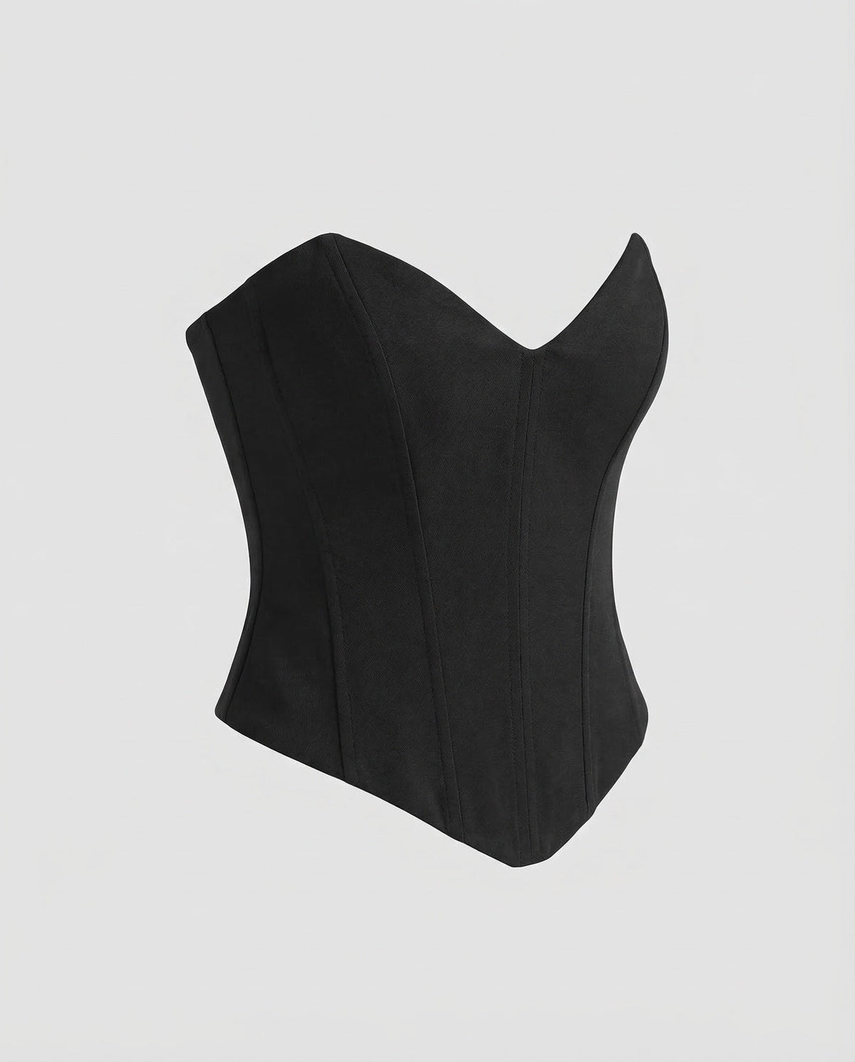 Women's Strapless Corset Bustier Top with Sweetheart Neckline