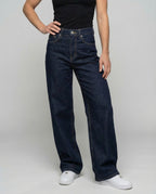 Women's High Waisted Wide Leg Jeans – Full Length Relaxed Denim Trousers