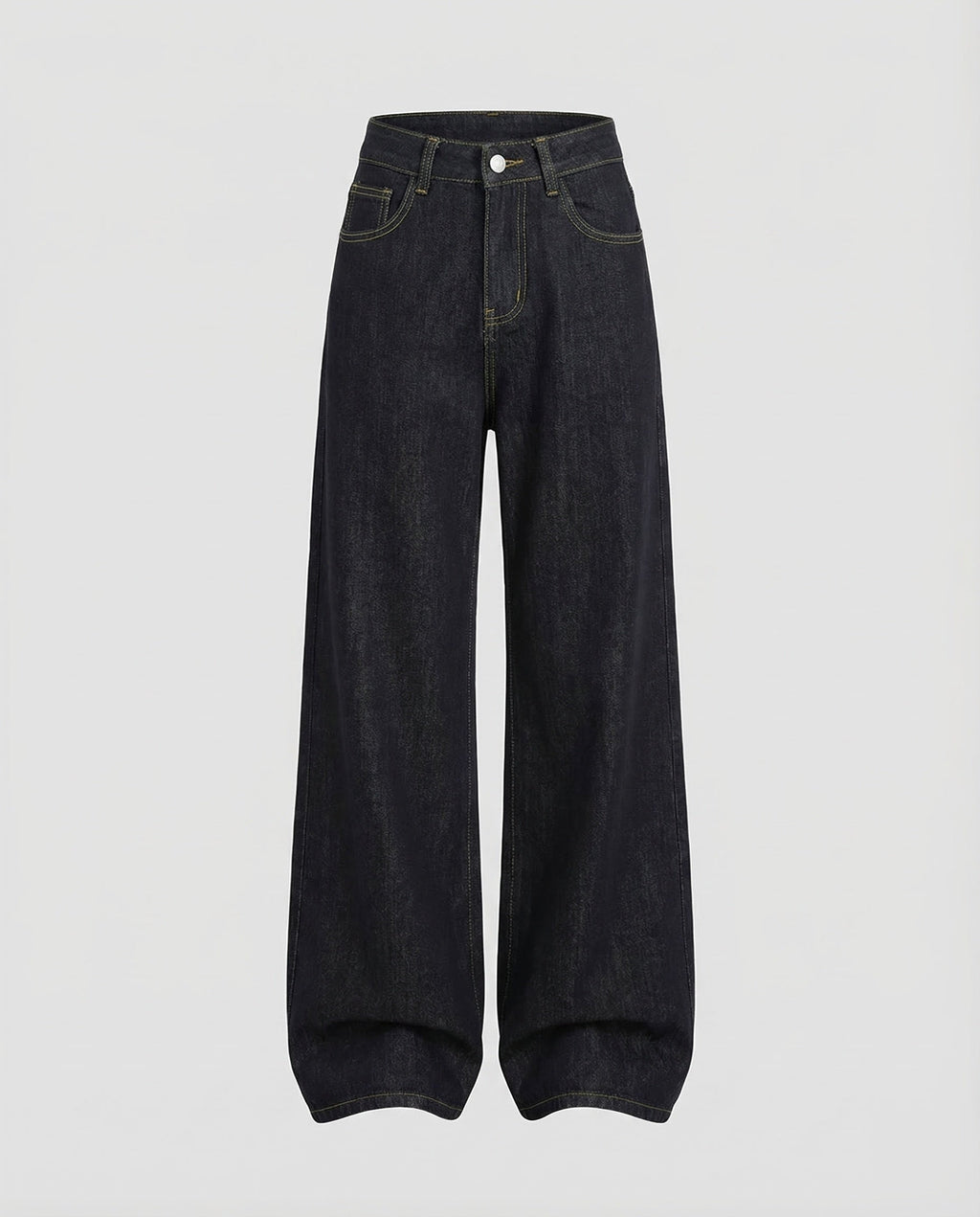 Women's High Waisted Wide Leg Jeans – Full Length Relaxed Denim Trousers