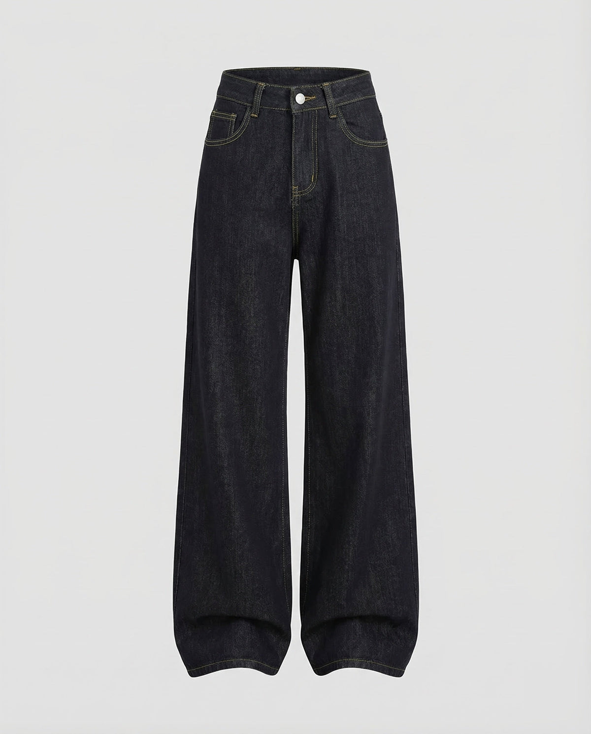 Women's High Waisted Wide Leg Jeans – Full Length Relaxed Denim Trousers