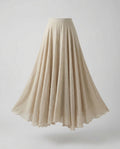 Women's Flowing Maxi Skirt with Softly Gathered Waist and Textured Finish
