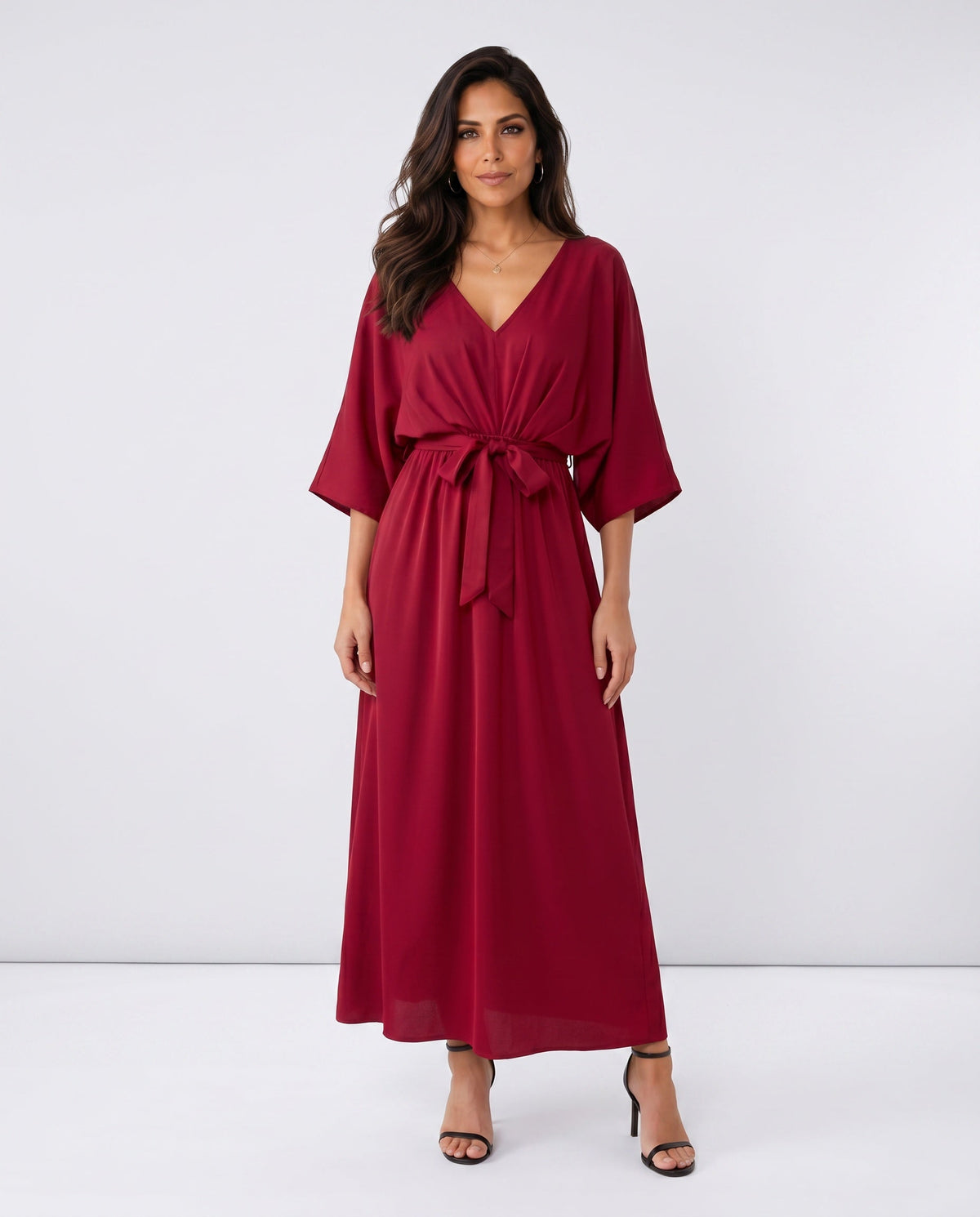 Open Back Tie-Back Wedding Guest Maxi Dress
