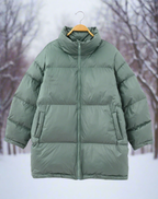 Thick Padded Puffer with High Collar – Oversized Fit