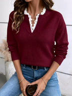 Women's Jumper – Cosy Season Essential in Blue or Burgundy