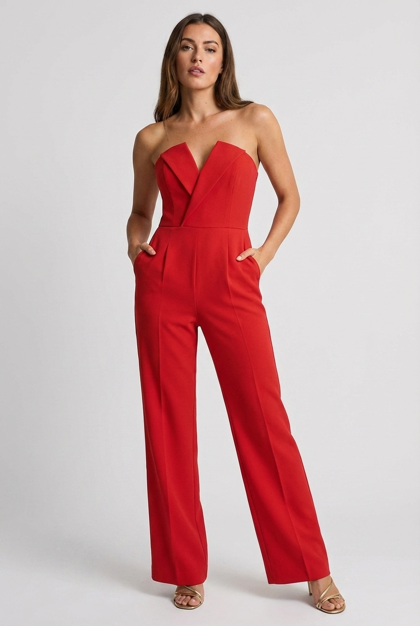 Wide-Leg Wedding Guest Jumpsuit - Elegant Occasion All-in-One | Meave & Ivy