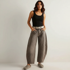 Barrel Leg Jeans – Women's High Waist Relaxed Tapered Denim