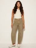 Barrel Leg Jeans – Women's High Waist Relaxed Tapered Denim