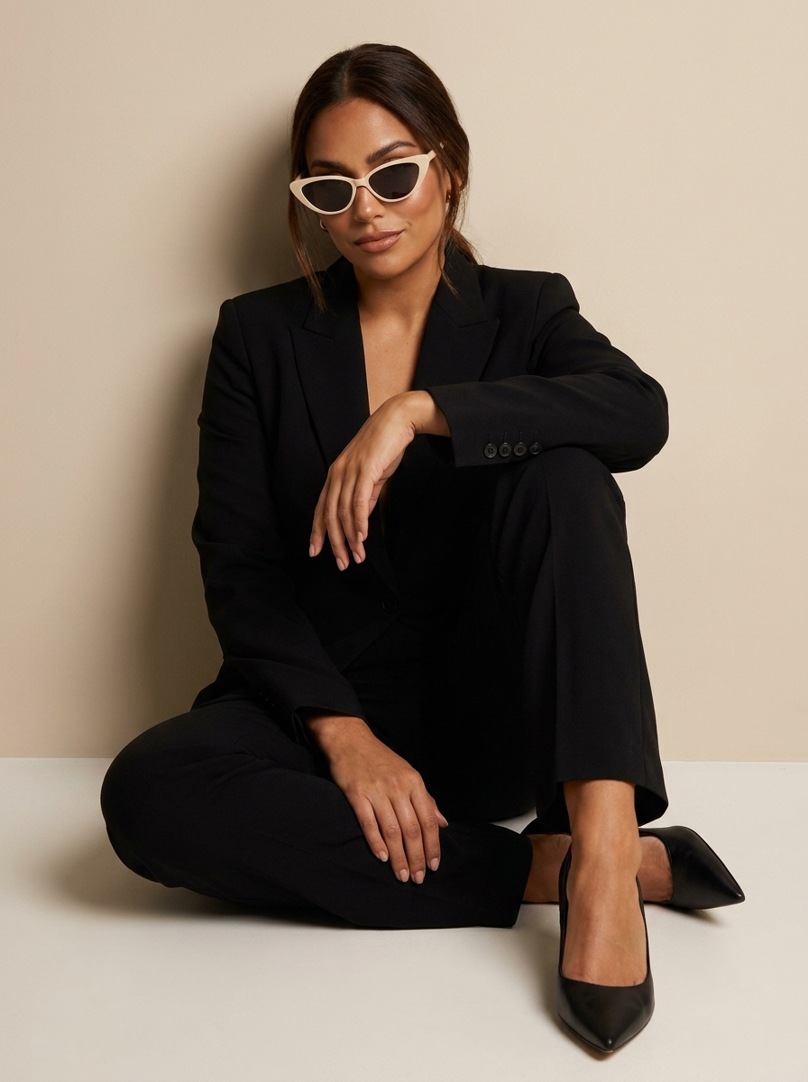 Cream Cat Eye Sunglasses – Women's Retro Vintage-Style Sunglasses