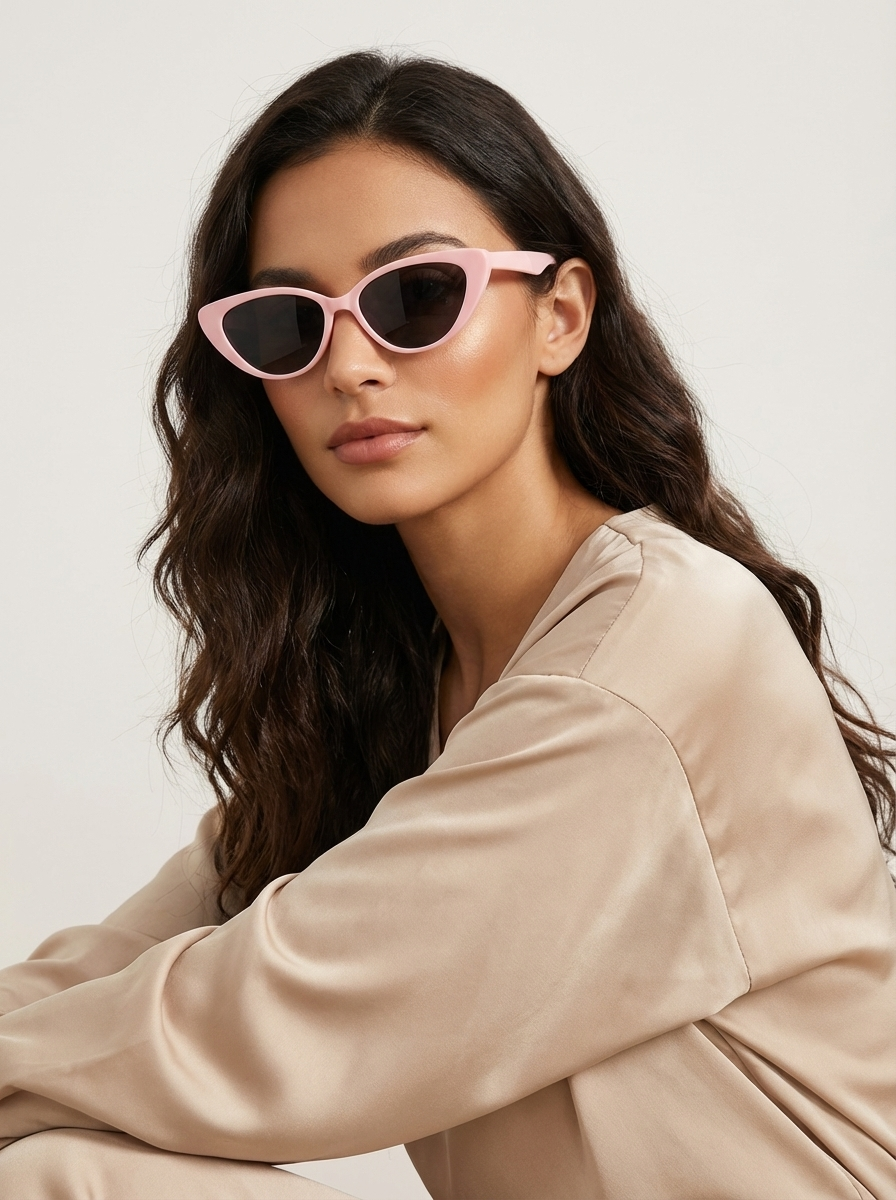 Cream Cat Eye Sunglasses – Women's Retro Vintage-Style Sunglasses